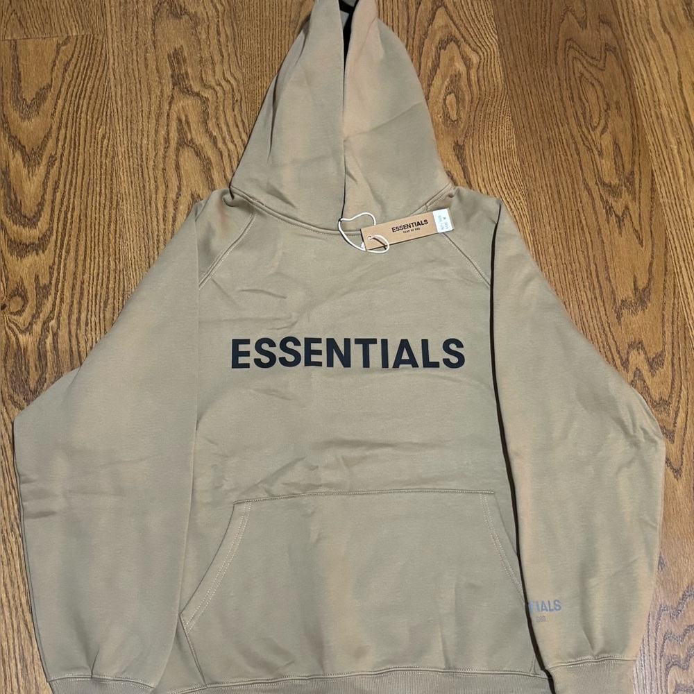Essentials Beige Hoodie for Men